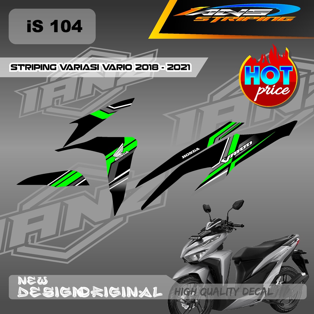 NEW DECAL STRIPING VARIO Led Vario 150 MOTIF GRAFIK RACING BAHAN HOLOGRAM / NON HOLOGRAM IS104