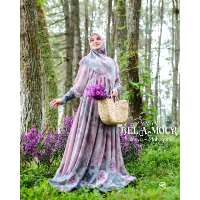 [MADENIA SYARI_MASYA] GAMIS SYARI TERBARU / DRESS SET PRINTING " MILAYYA SET " BY MASYA