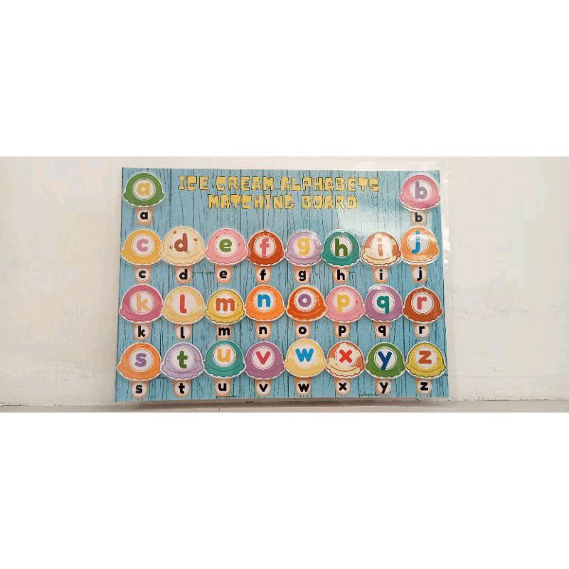 Ice Cream Alphabets Matching Board | Busy Board | Mainan Edukasi Anak