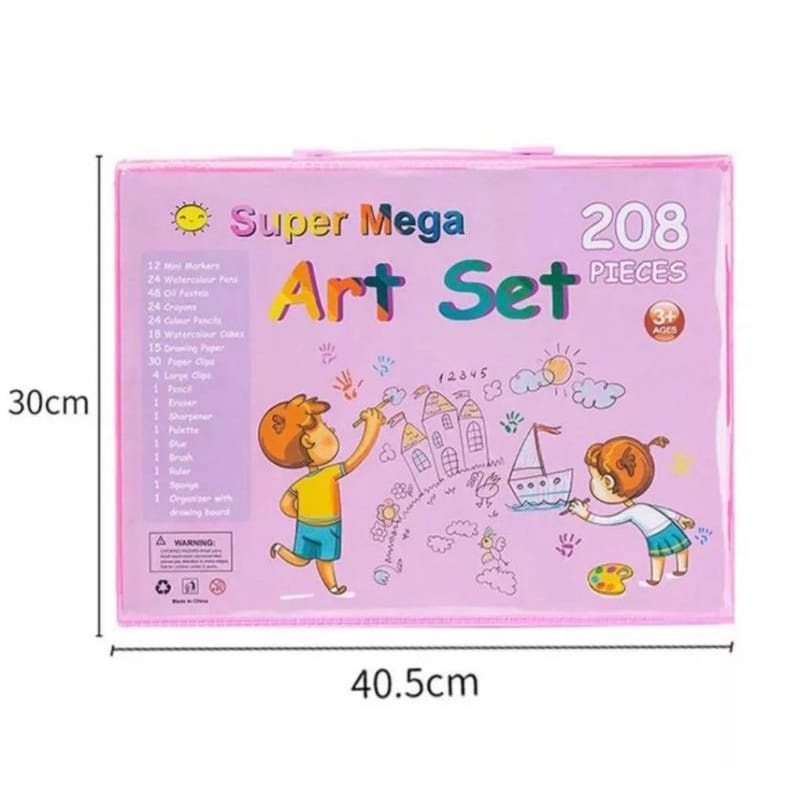 Crayon Set Anak Sekolah / Perlengkapan Mewarnai Lengkap / Alat Menggambar Melukis Anak-anak Crayon Cat Air Pensil