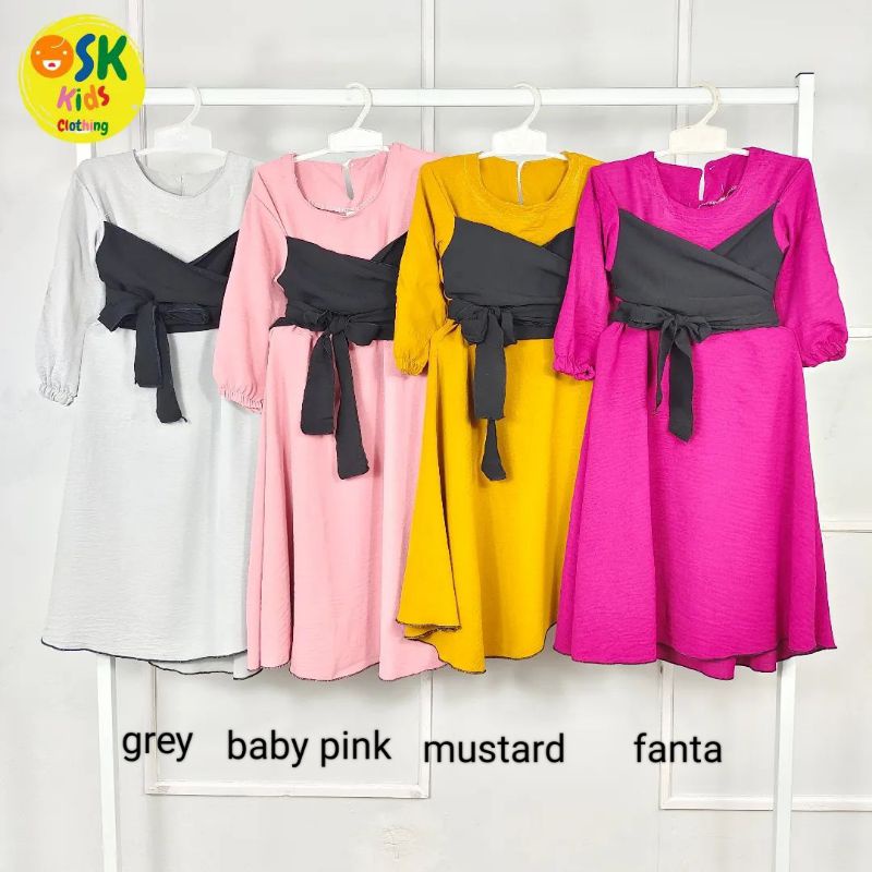 (1-9 tahun) GAMIS KEJORA ANAK PEREMPUAN / BAJU MUSLIM ANAK CEWEK MURAH / GAMIS POLOS ANAK PEREMPUAN 