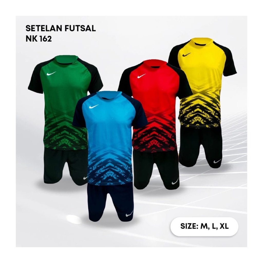 Kaos futsal pria NK162 setelan baju celana sepakbola jersey wanita dewasa t-shirt outfit seragam jarsey kostum olahraga pakaian apparel sport jersy jogging gym tenis hiking casual jersi print custom suit turqis