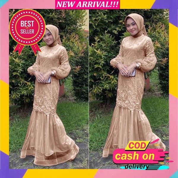 Stella Dress Gamis Kondangan Jumbo Ld 120 Selia Dress Brokat Jumbo Maxmara Dress Gamis Bahan Licin D