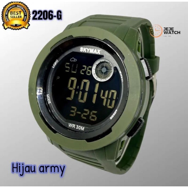 Jam tangan pria skymax 2206-G Digital FREE BOX