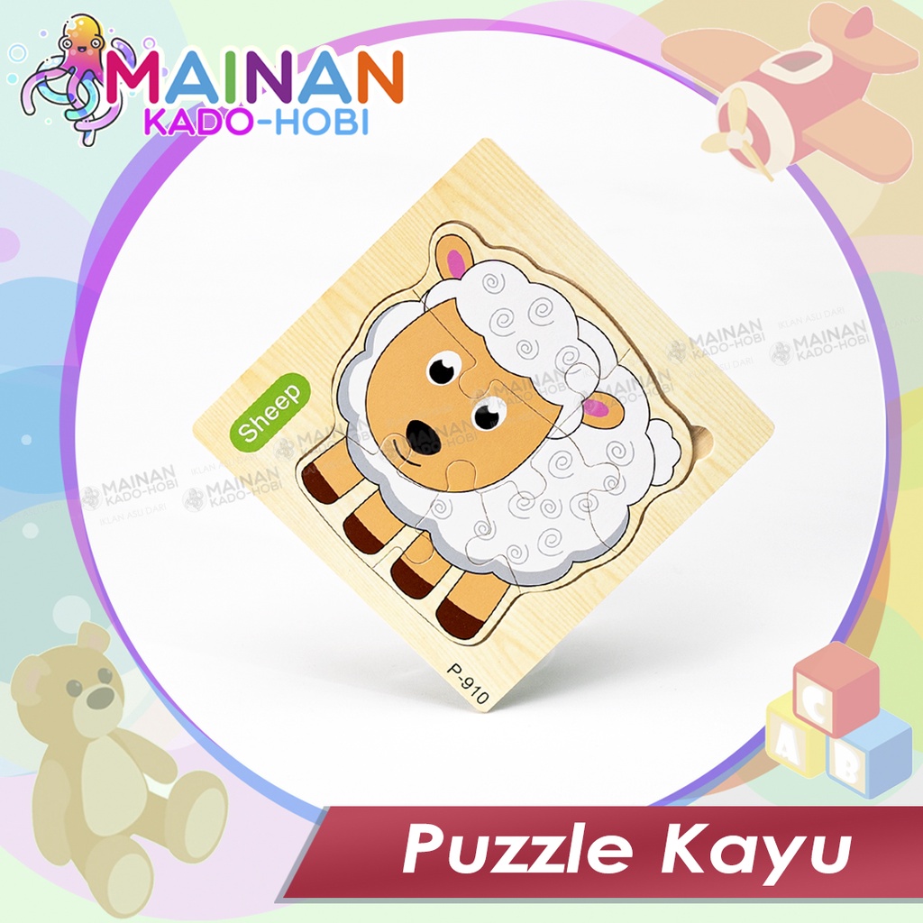 MAINAN BELAJAR ANAK MENYUSUN PUZZLE KARAKTER ANIMAL HEWAN BINATANG