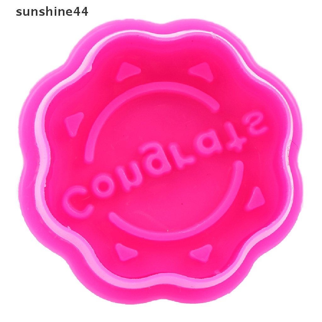 Sunshine 4Pcs Plastik 3D Kartun Cookie Cetakan Biskuit Cutter Stamps Bakeware Tools.