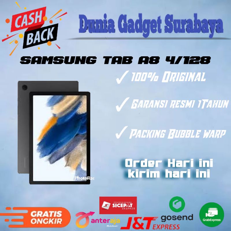 Samsung galaxy Tab A8 2022 Lte 4/128 dan WiFi only 3/32 Garansi Resmi Samsung 1 Tahun