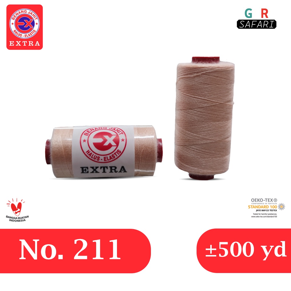 Benang Jahit Extra Warna Krem No. 211 - 500yard