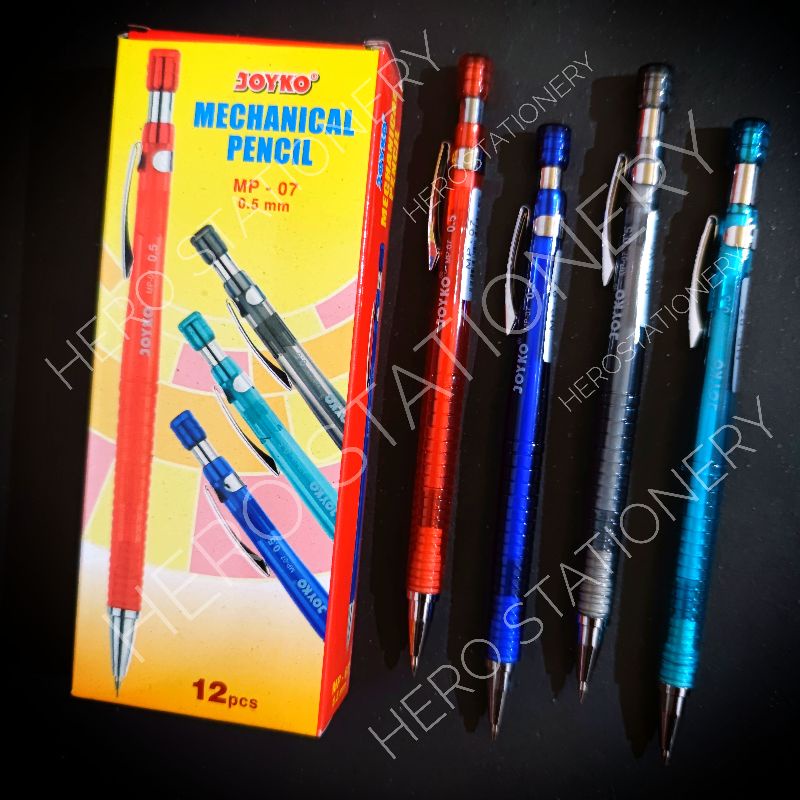 

Pensil mekanik joyko mechanical pencil 0.5 mm MP-07 . 12 unit