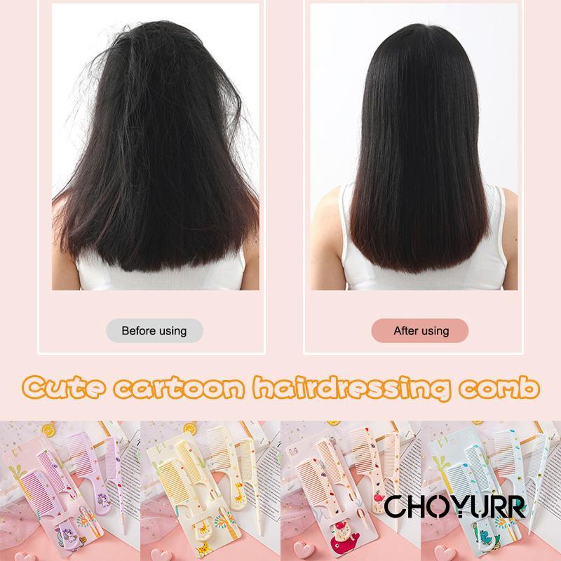 【COD】2Pcs/Set Sisir Unicorn / Comb Sisir Lucu Karakter Motif / Sisir Gagang Ddan Lurus / Sisir Rambut Karakter / Hair Comb Import Murah-CH