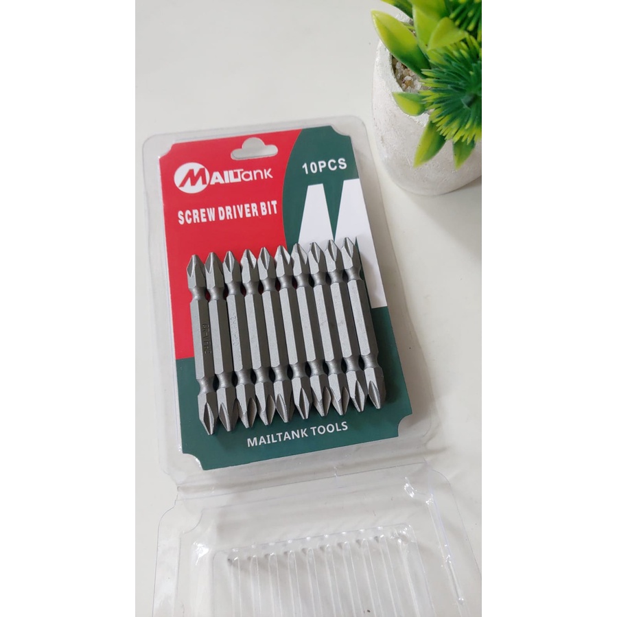 MATA OBENG ANGIN/ SCREW DRIVER BITS SET 10pcs (+/+) MAILTANK SH 130