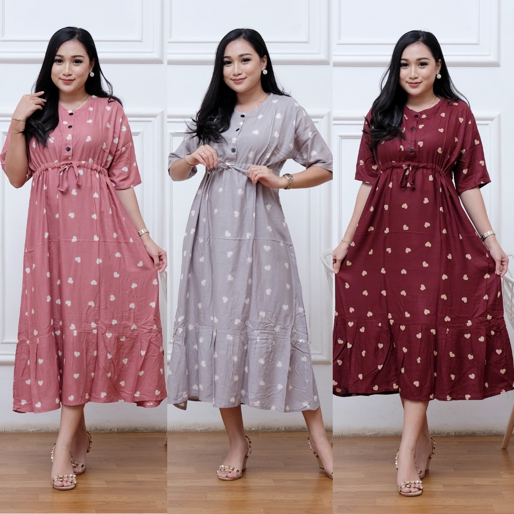 Daster wanita Panjang Rayon Grade A Busui Resleting Depan | Daster chibi Terbaru | Daster kekinian | Daster Viral