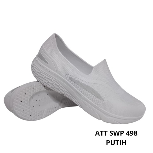 Sepatu Karet Wanita - Sepatu Slip On Karet Wanita ATT SWP 498 Putih - Anti Air &amp; Anti Slip