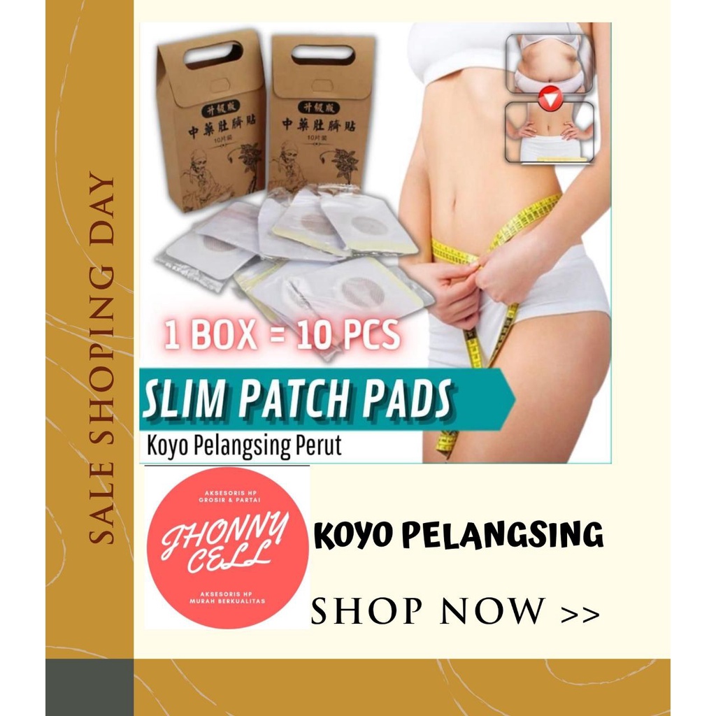 (JC) Koyo Pelangsing Perut Magnet - Koyo Shou Shen Tie 10 PCS - Koyo Diet Lemak - Koyo Slim Patch