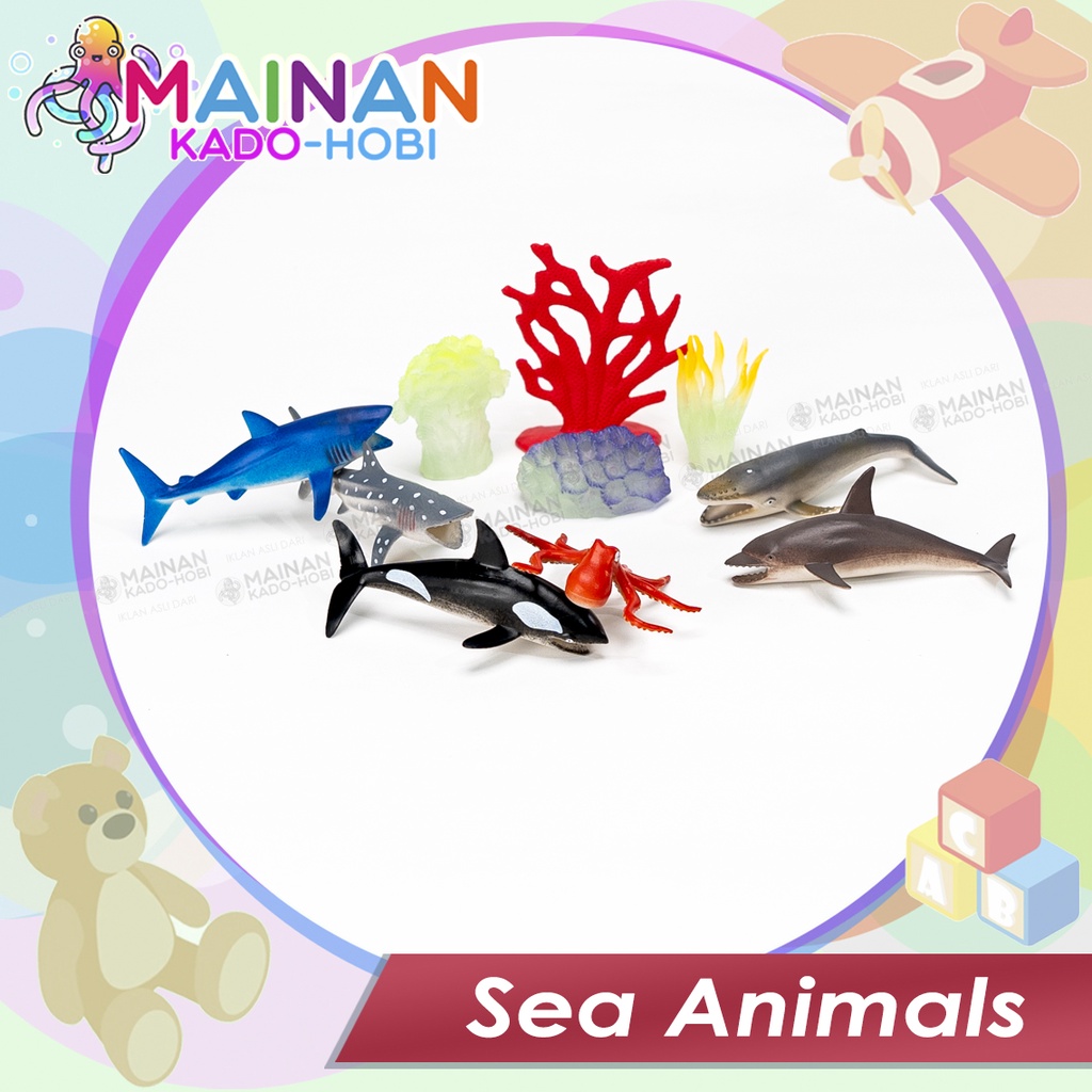 MAINAN ANAK EDUKASI MINIATUR HEWAN LAUT IKAN SEA ANIMAL