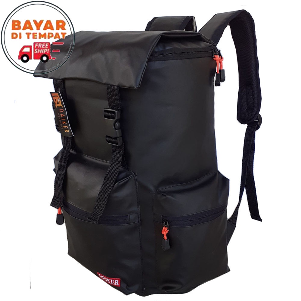 tas ransel pria wanita tas waterproft tas jumbo tas outdoor tas multifungsi tas produck daiker black