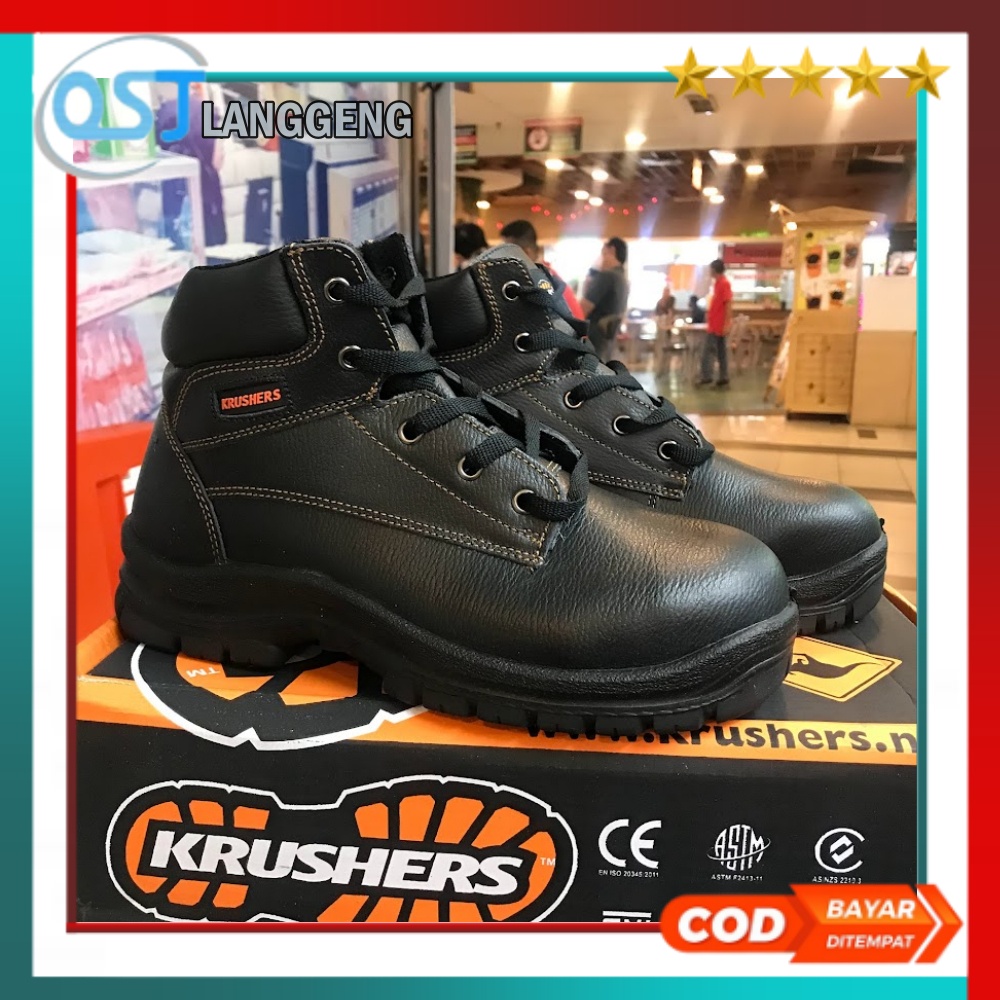 Sepatu Safety Krushers Dallas Hitam / Sepatu Safety Dallas Hitam / Sepatu Safety Krushers Original