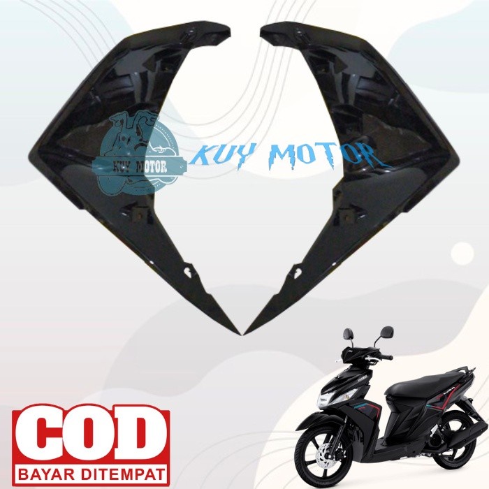 PROMO Body Sayap Sirip Samping Depan Yamaha Mio M3 Tahun 2014 - 2022 Hitam - Packing Kardus