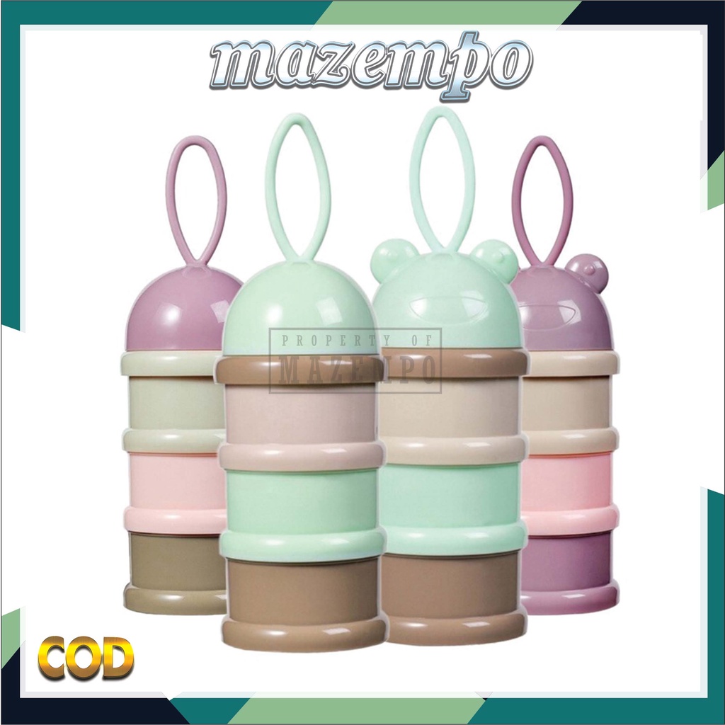 TEMPAT SUSU BUBUK DISPENSER KONTAINER 4 SUSUN SUSU BAYI / CONTAINER SUSU TRAVELING BABY