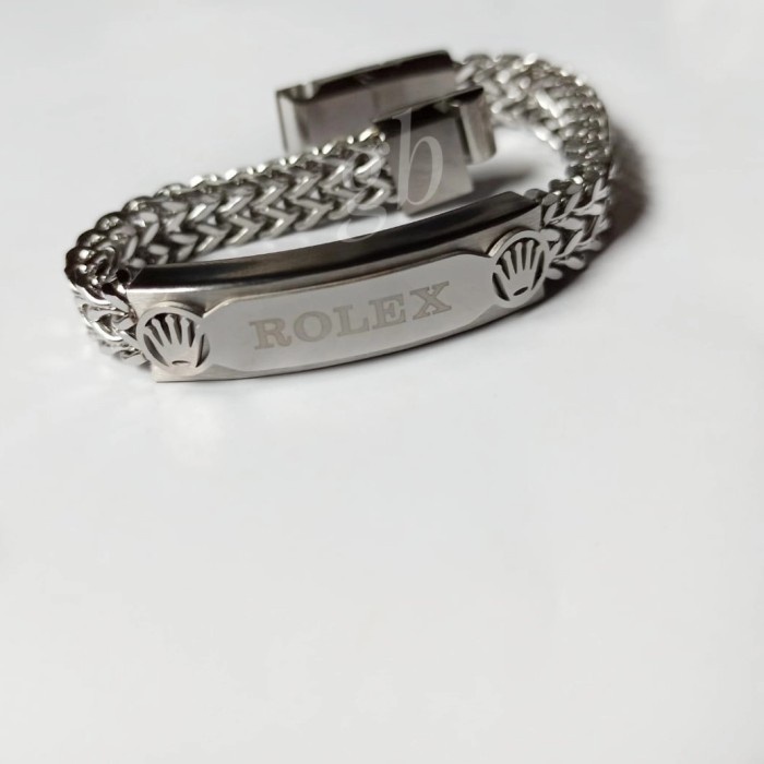 Gelang titanium pria Rolex putih super mewah