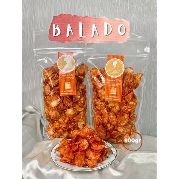 

KERIPIK SINGKONG BALADO PILIHAN NYONYA 500g