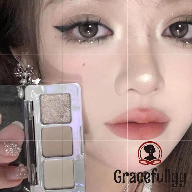 [COD]JADED Eyeshadow Palette 3 Warna Kombinasi Matte And Glitter Tahan Air Super Flash Waterproof-GY