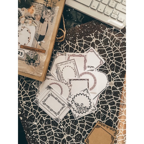 

basic memo ephemera deco journaling paper aesthetic journal kit memo vintage retro card