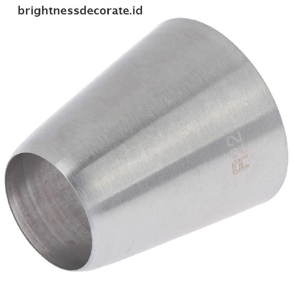 [Birth] R22l Round Piping Tip Decorag Nozzle Pastry Tips Fondant Alat Kue Kering [ID]