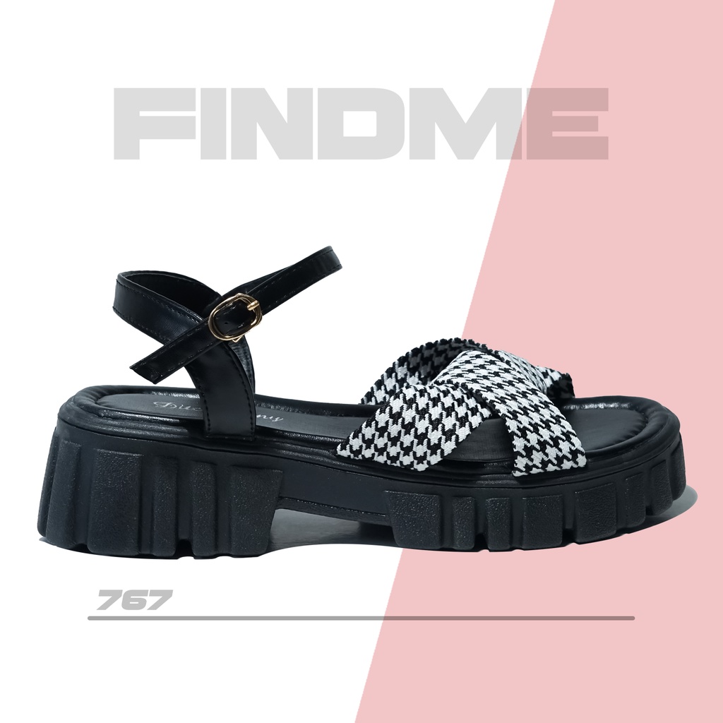 SANDAL WEDGES WANITA DESAIN CANTIK ELEGANT WARNA CASUAL BAHAN KAIN KOMBI PU IMPORT 767