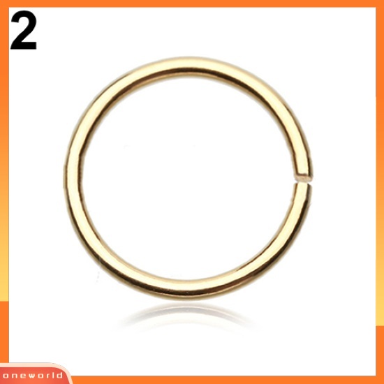 [oneworld] 1pc Surgical Steel Tipis Hidung Kecil Ring Hoop 0.8mm Stud Tindik Tulang Rawan