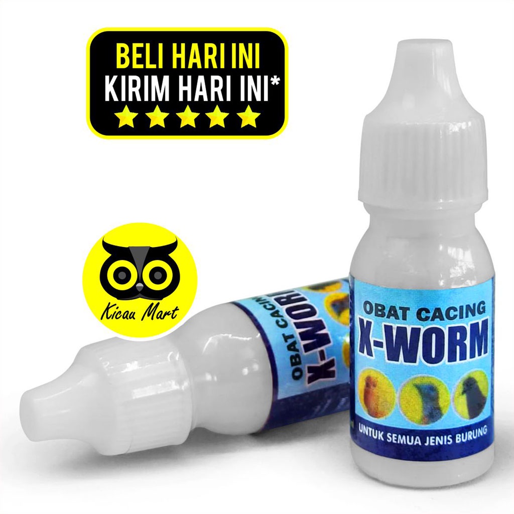 OBAT BURUNG MURAI KACER LOVEBIRD KENARI CACINGAN KURUS BERAK HIJAU X-WORM X WORM SUPER KICAU VXWORSK