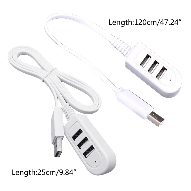 Zzz 3port USB Hub Perpanjang Kabel Splitter Kawat Data Transfer Charging USB Adapter