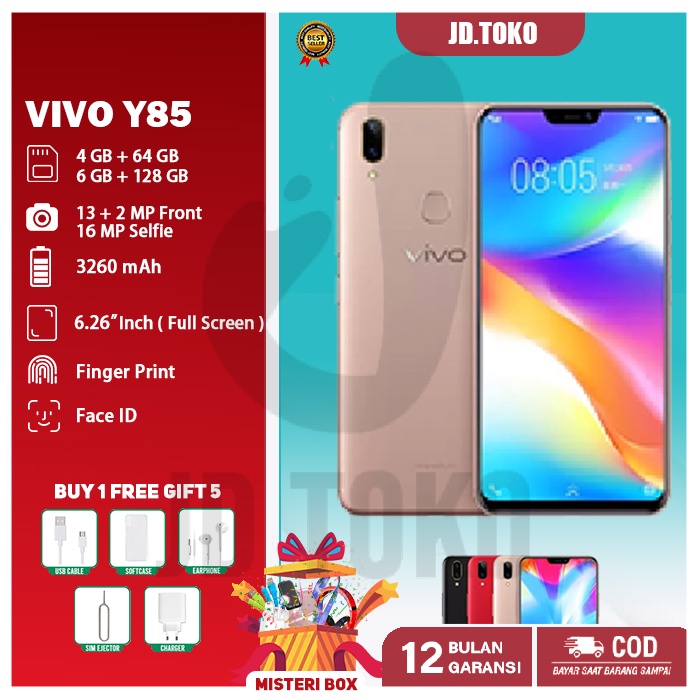 Hp VIVO Y85 6/128 6.22inch Garansi Toko 1 Tahun Murah