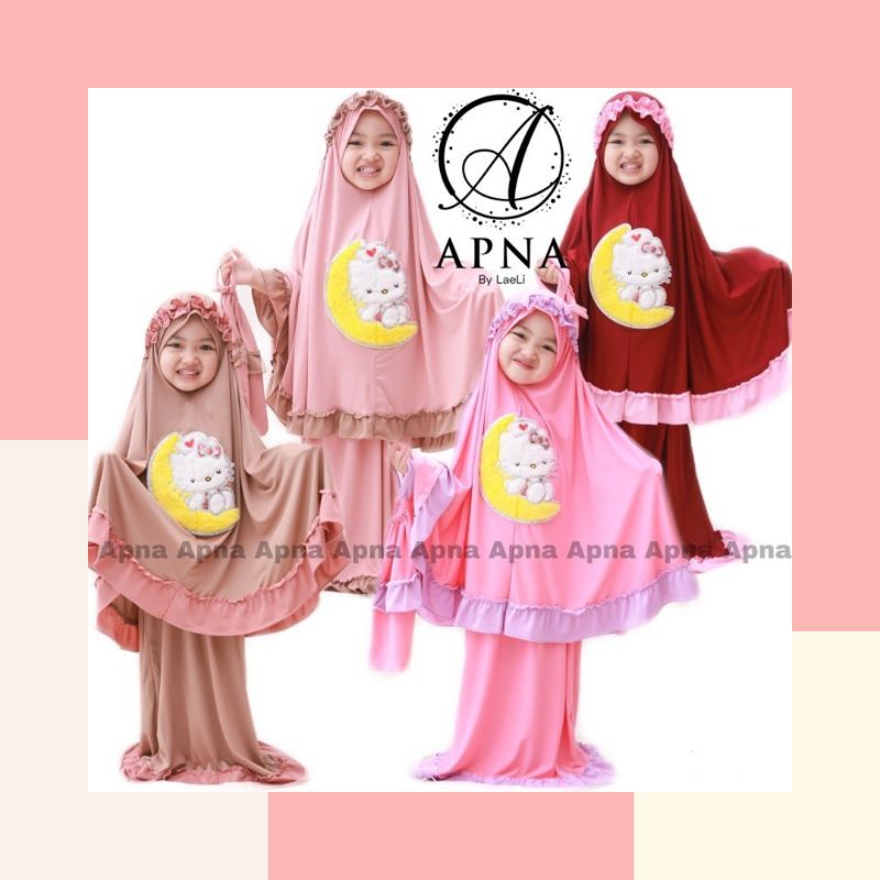 Mukena anak 3 4 5 tahun bahan Jersey balon lucu murah/mukenah anak karakter lucu murah/rukuh anak um