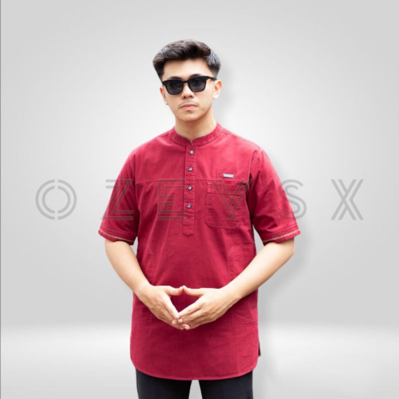 Baju Koko Kurta Alhilla Pria Dewasa Koko kurta Pakistan Lengan Pendek Original Premium