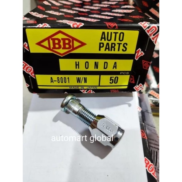 hub bolt baut roda honda crv jazz mobilio hrv brv 53mm asli japan