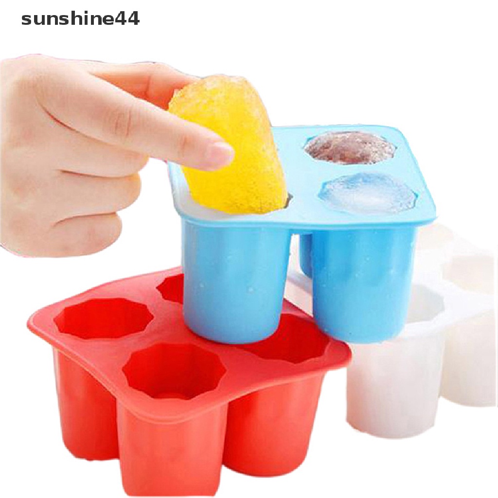 Sunshine Silikon Bentuk Cangkir Es Batu Cetakan Wadah Minuman Es Batu Cup Freeze Mould.