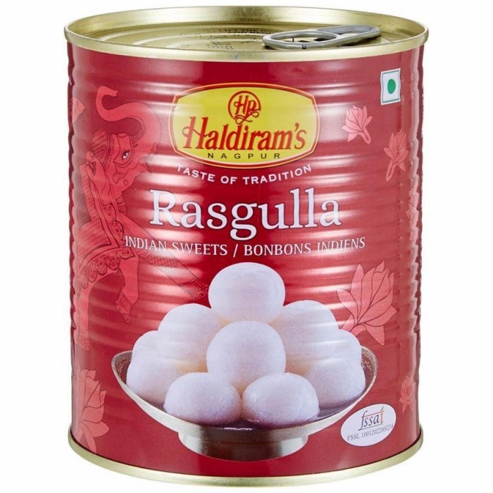 

^%^%^%^%] Rasgulla Haldiram Sweets Dessert / Manisan India Haldirams Tin