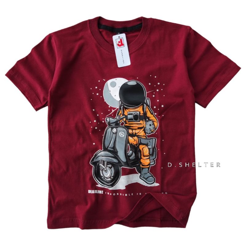 BAJU ANAK MURAH / KAOS DISTRO ANAK MAROON VESPA USIA 1-10 TAHUN