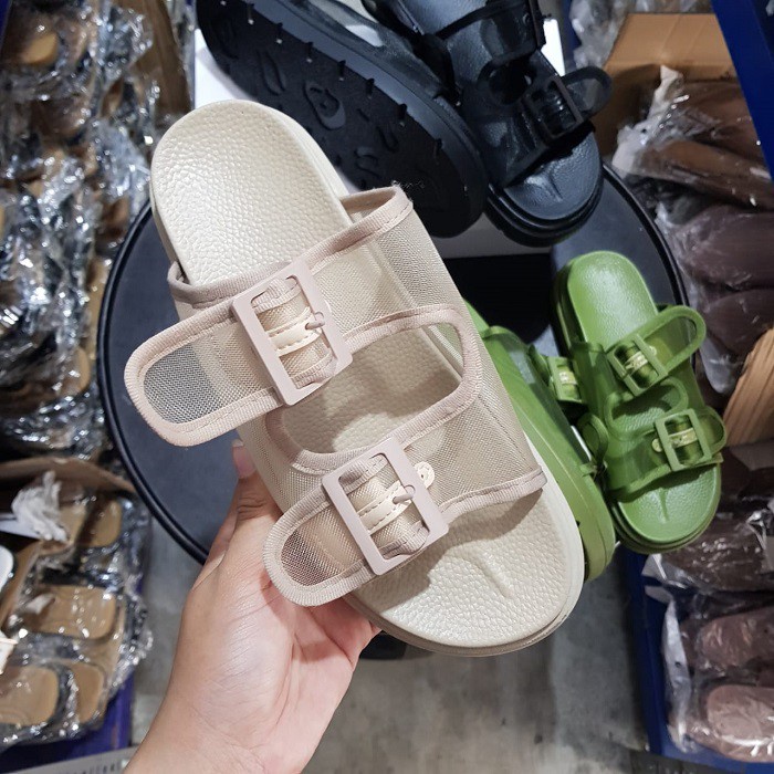 [✅BISA COD] 0399 DOUBLE STRAP BUCKLE SANDALS (REAL PICTURE)