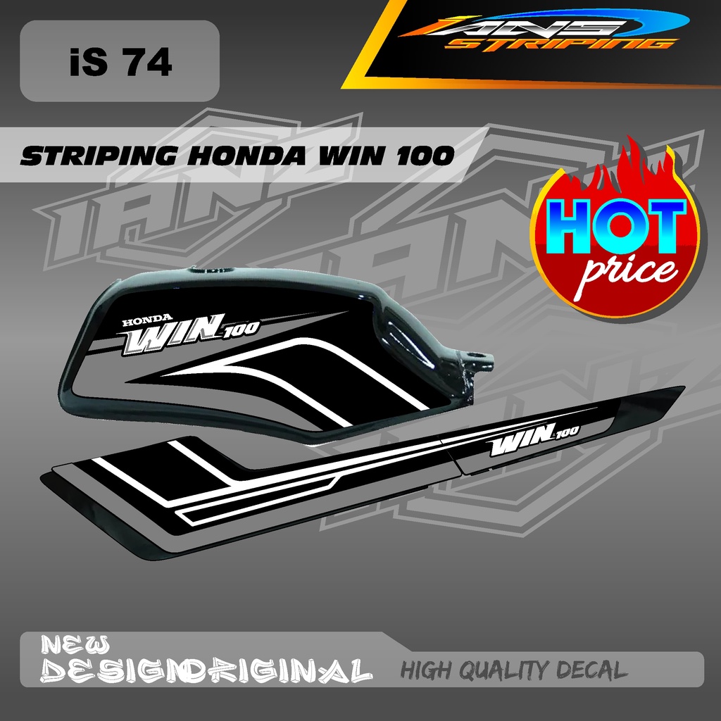 DECAL NEW STRIPING WIN100 CUSTOM KONSPE RETRO JAPAN BAHAN HOLOGRAM / NON HOLOGRAM IS74