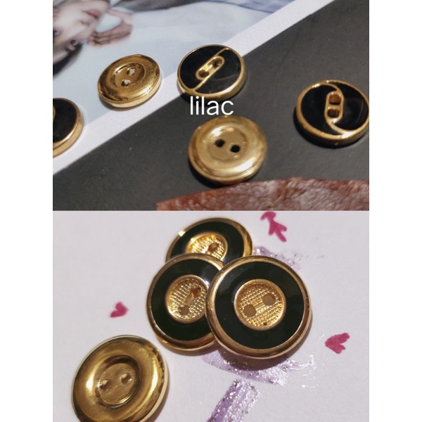 (12 biji) Kancing korea gold ukuran 12-18mm