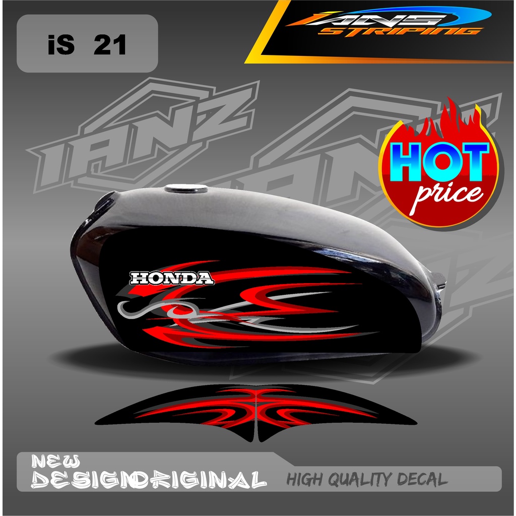 STIKER DECAL STRIPING LIST TANGKI CB100 HOLOGRAM / NON HOLOGRAM IS21