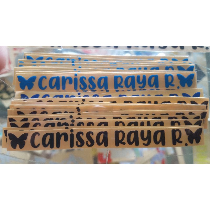 

stiker nama costum