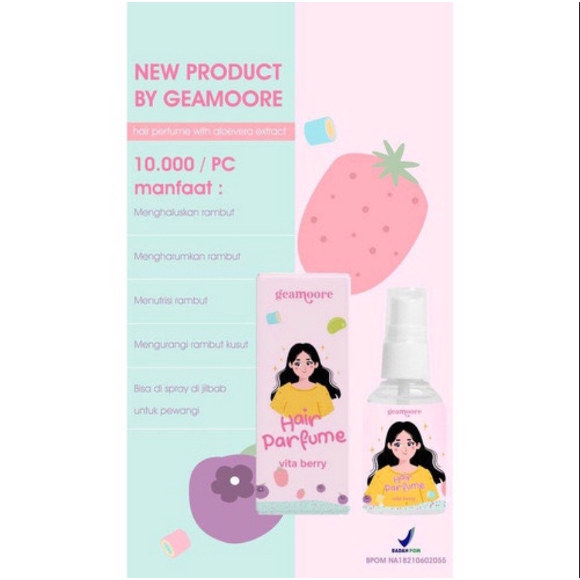 GEAMOORE HAIR PARFUM 30ML/ HAIR MIST GEAMOORE