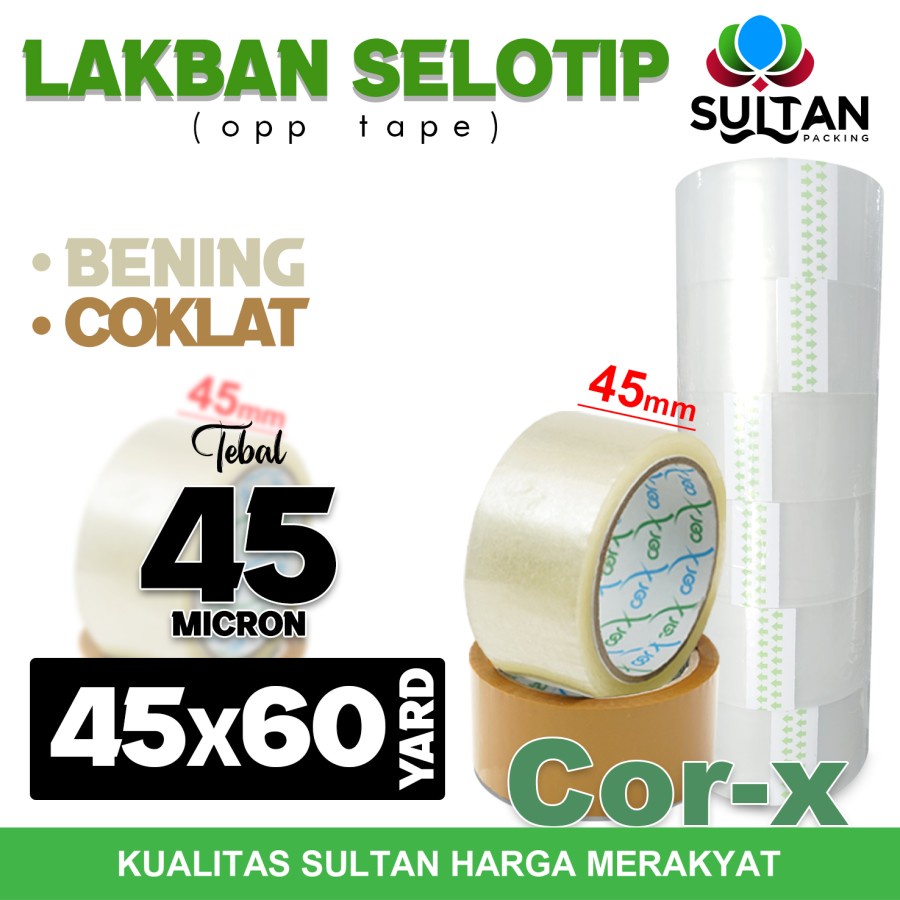 

Lakban 48mm x 60yard Plakban Isolasi OpP TAPE CORTAPE / SELOP