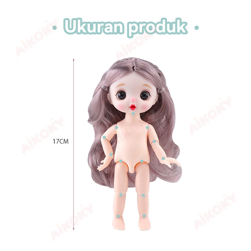 Aikoky Boneka Bayi Perempuan Doll Cute DIY Girls Gift Princess Dress Seri