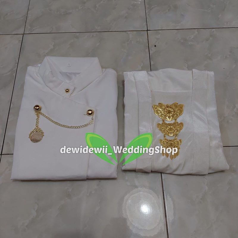 [Couple] Baju Adat / Baju Prewed || Kebaya + Beskap Solo Warna Putih