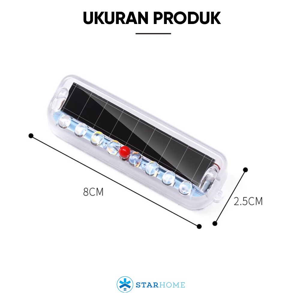 Lampu Strobo Mobil Motor Tenaga Matahari Lampu LED Kedip Solar Strobe Light