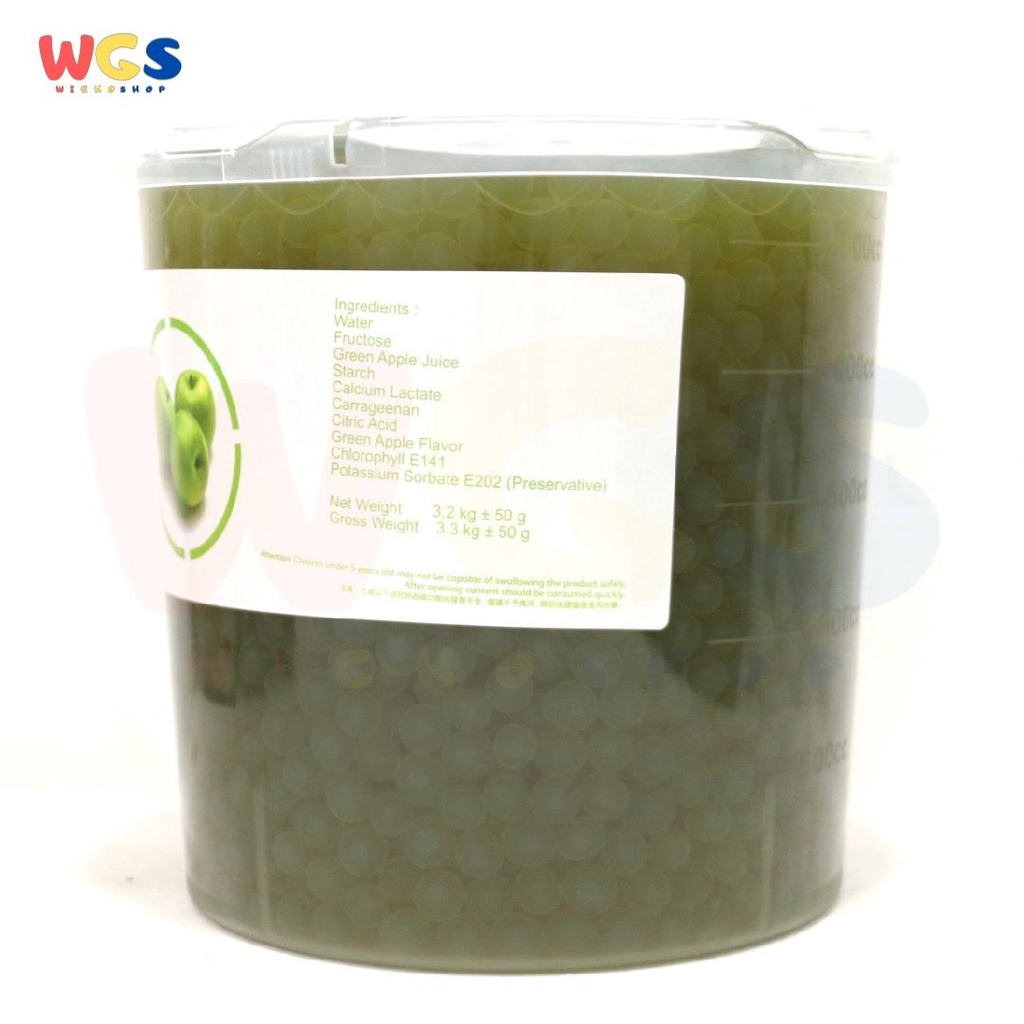 Chuan Dai Popping Boba Green Apple Coating Juice 3.2kg